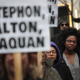 In recognition of the 50th anniversary of the death of Martin Luther King Jr., and in solidarity with the family and supporters of Stephon Clark and others killed by police, demonstrators protest and march in the Magnificent Mile shopping district on April 2, 2018, in Chicago.
